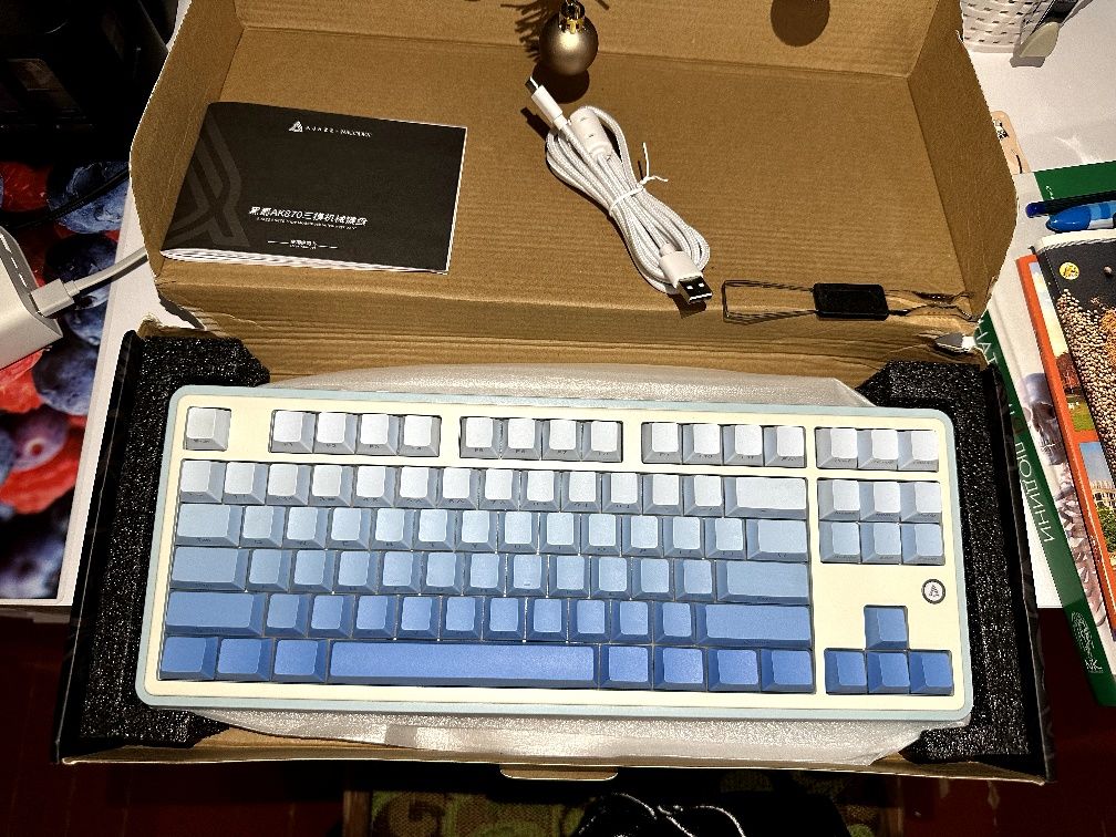 Механічна клавіатура 80% Ajazz ak870 pro/ak870 TKL лінійні перемикачі