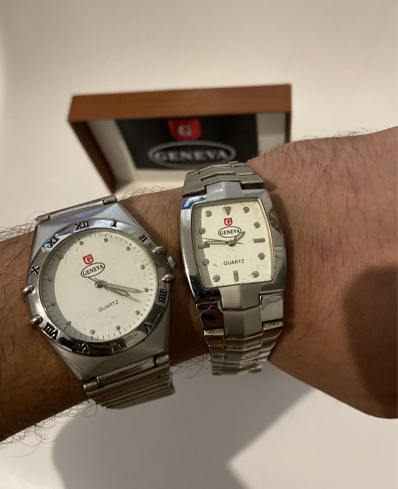 Dois relógios Geneva (com caixa original) Quartz