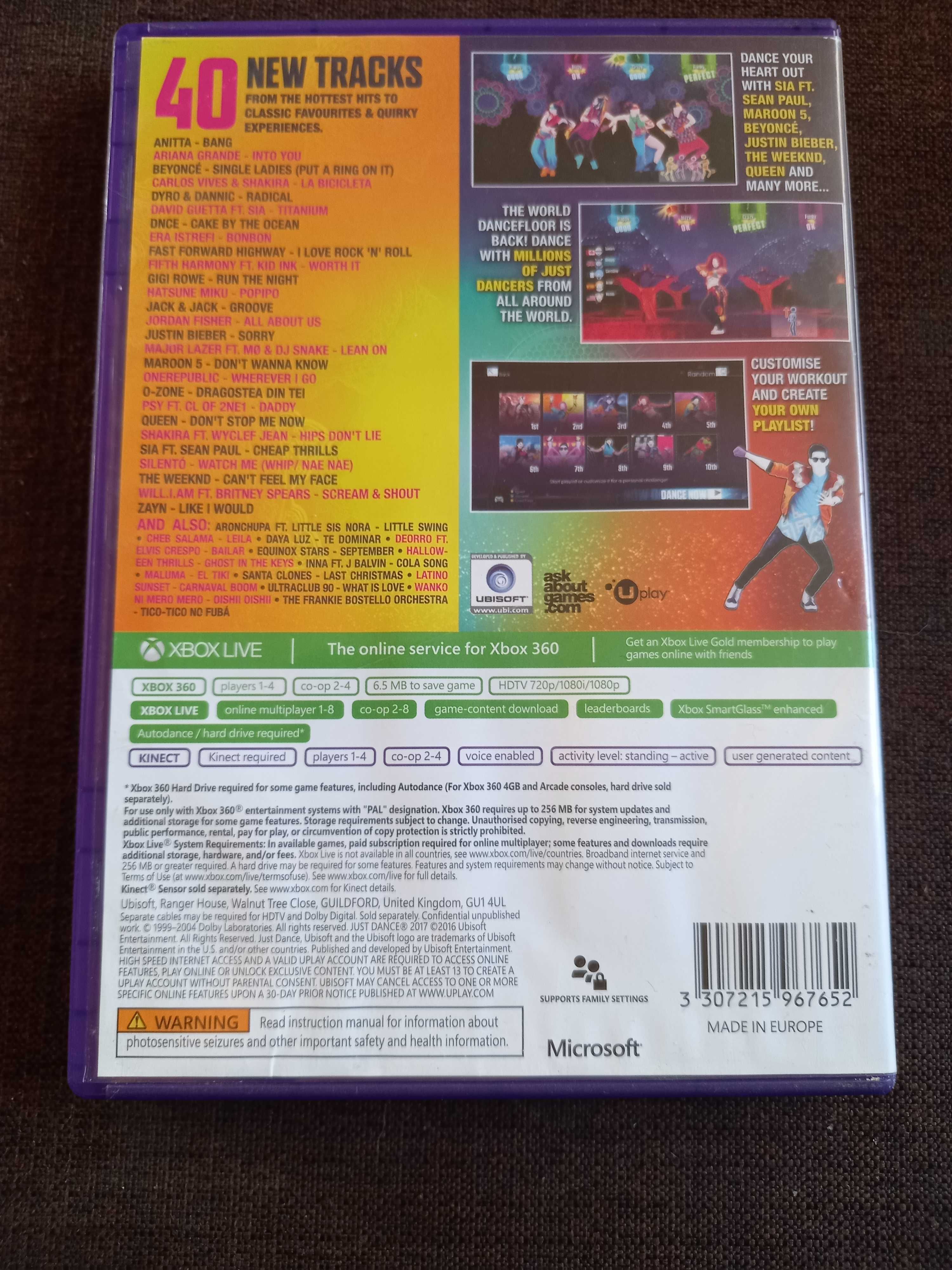 Gra taneczna Just Dance 2017 na xbox 360 kinect taniec