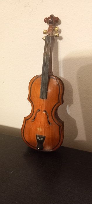 Skrzypce miniaturka drewno ozdoba