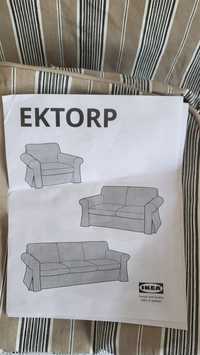 Ikea EKTORP pokrycie sofy 3 osobowej w pasy