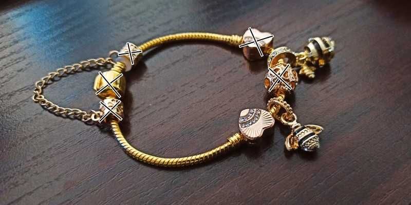 Charms • Zawieszki Pszczoła Wachlarz Miłości shine 14K • Na Prezent