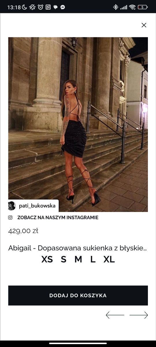 LOU ABIGAIL- dopasowana sukienka z błyskiem