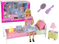 Lalka Barbie Anlily w Sypialni Akcesoria Meble Dla Dzieci 3+