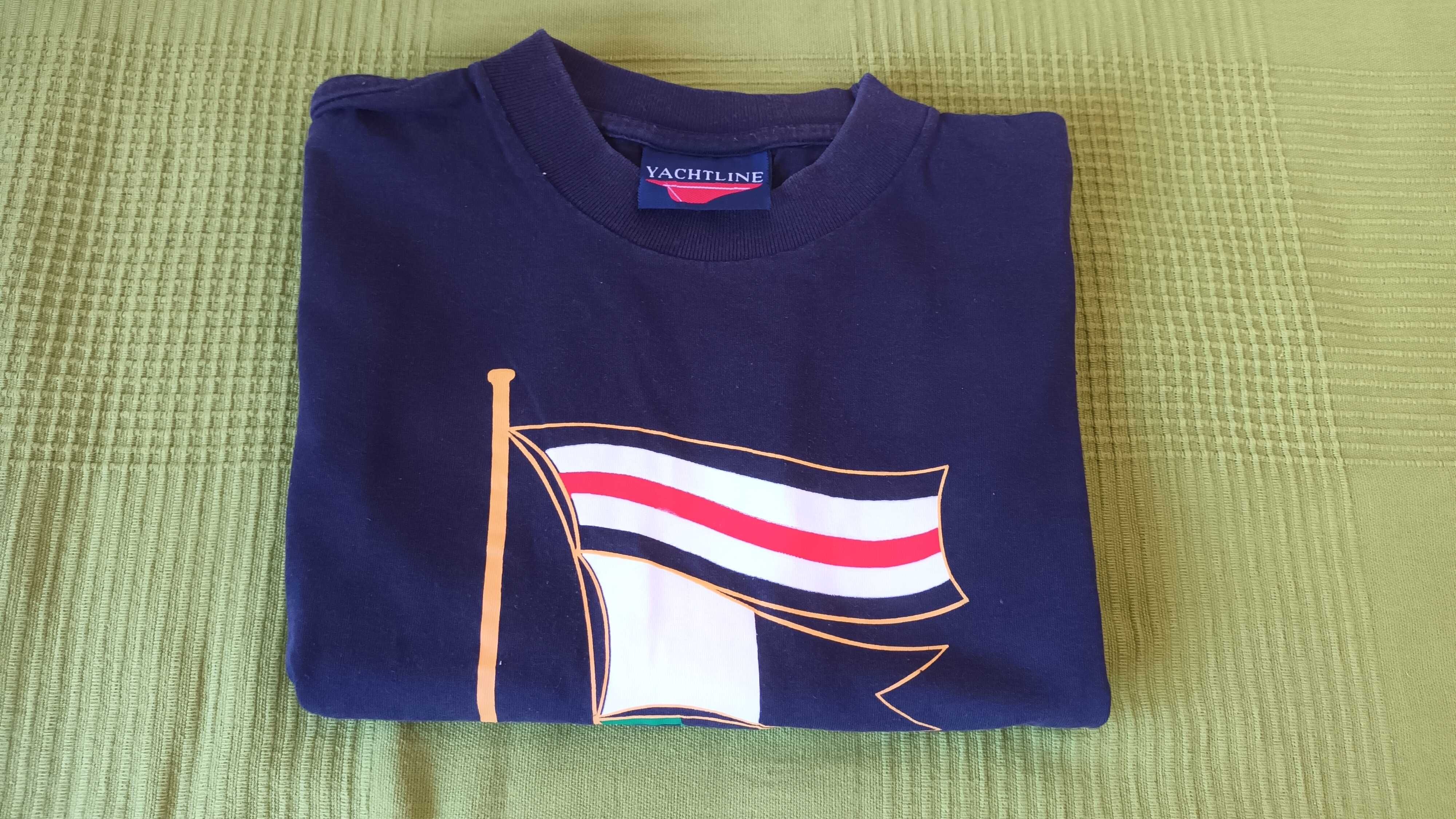 T-shirt azul escura Yachtline