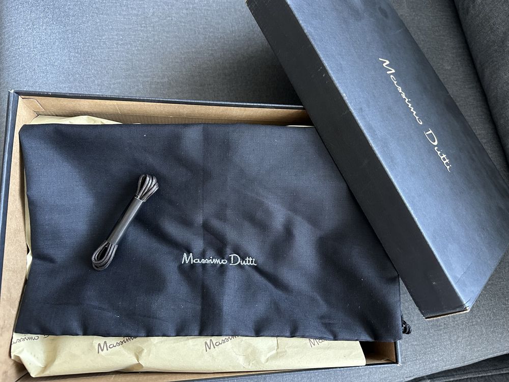 Eleganckie buty skórzane derby Massimo Dutti 44