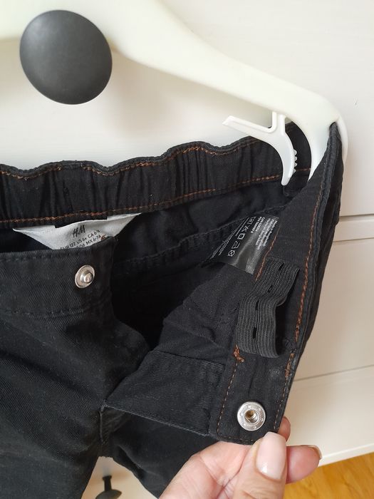 Spodnie z diagonalu jeansy hm 122