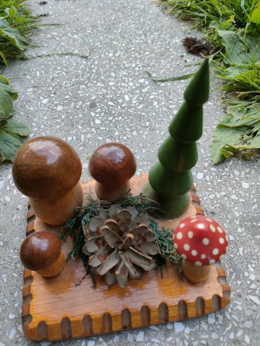 Runo leśne dekoracja PRL