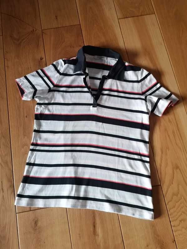 Gerry Weber casual t-shirt polo w paski r. 44