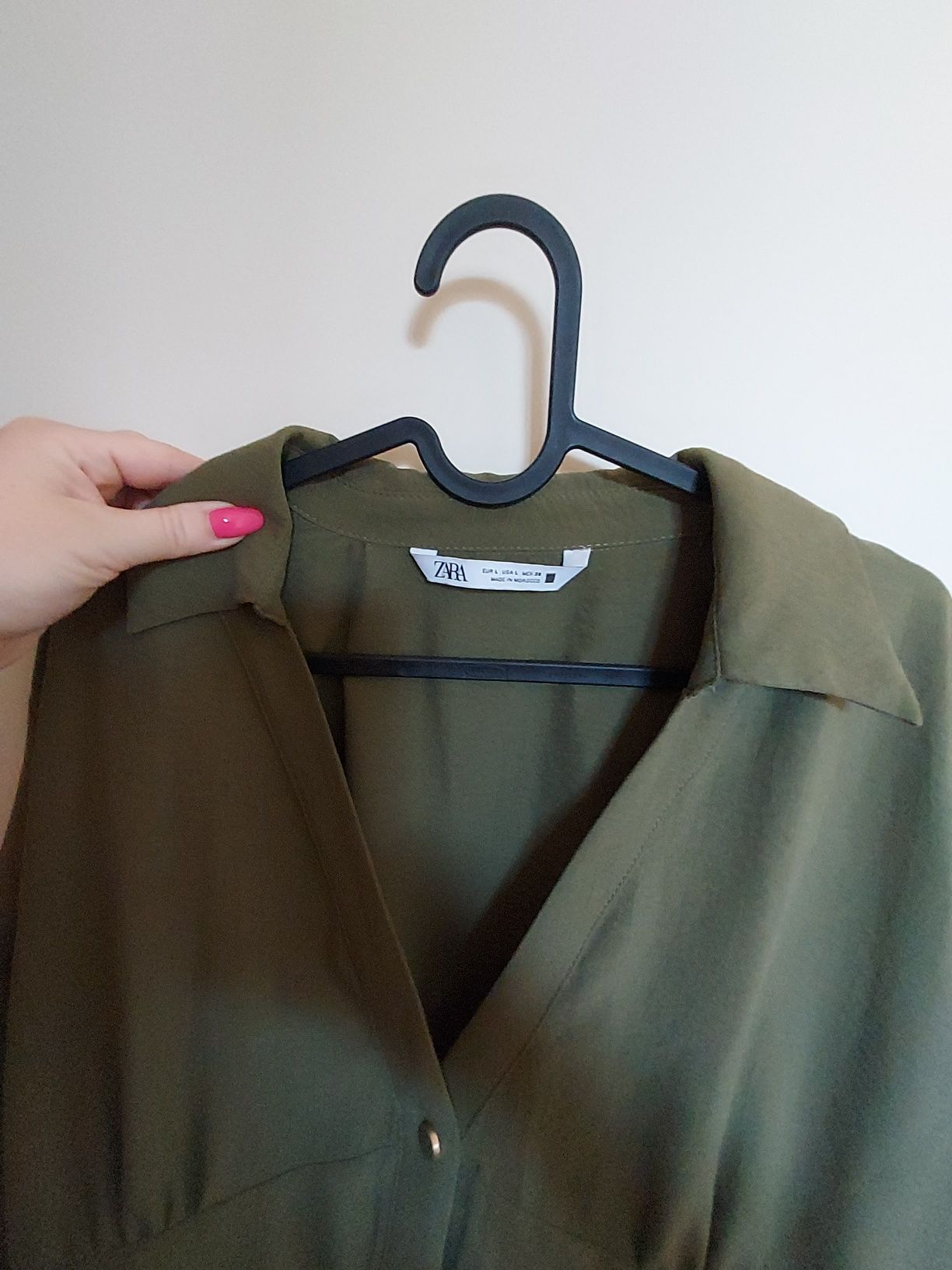 sukienka Zara khaki