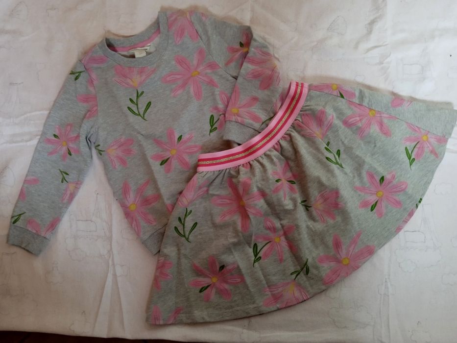 Monsoon bluza+ spódniczka dresowa 3-4 latka
