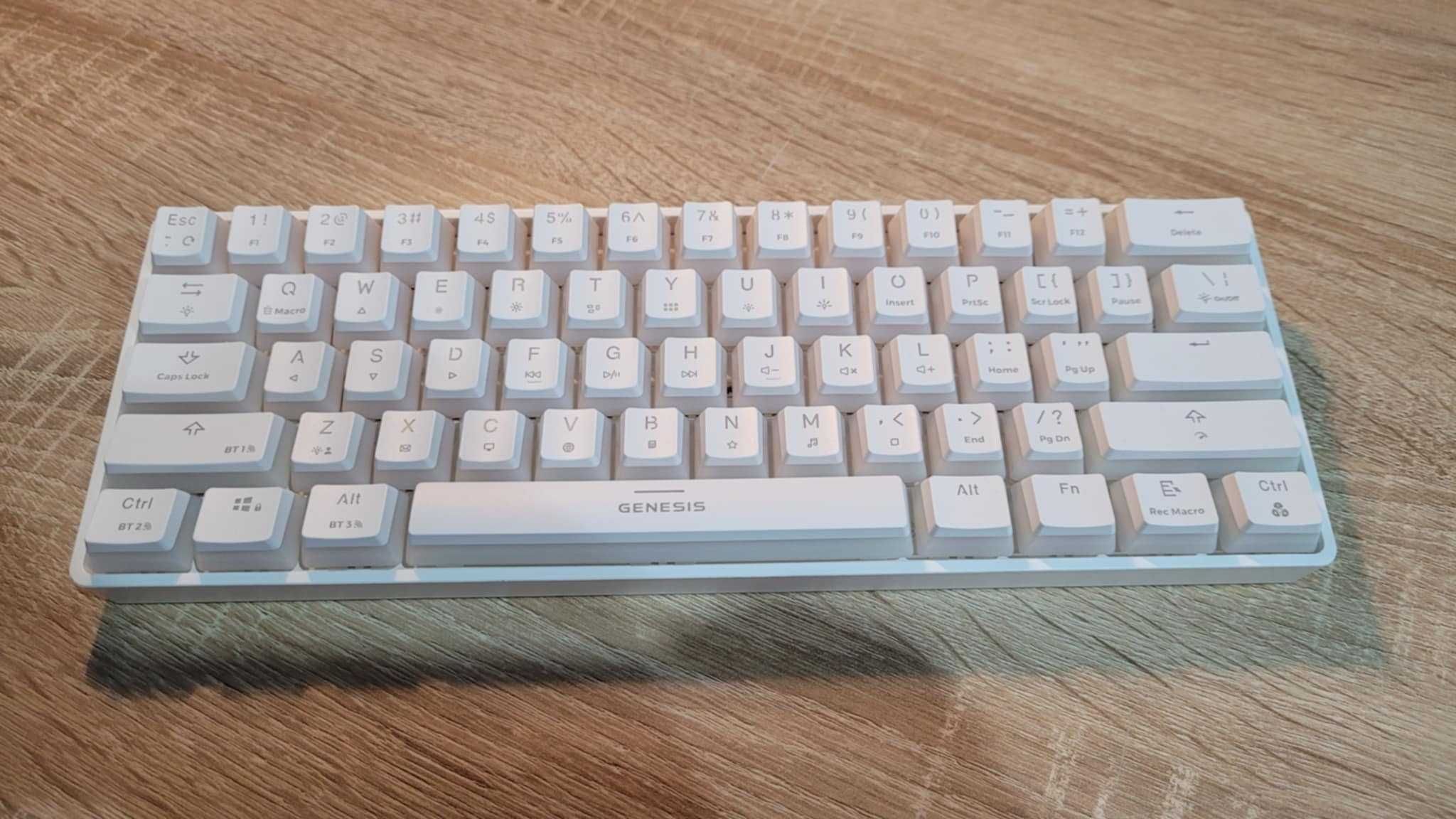 Klawiatura Genesis Thor 660 White – Gateron Red, RGB, 60% – jak nowa