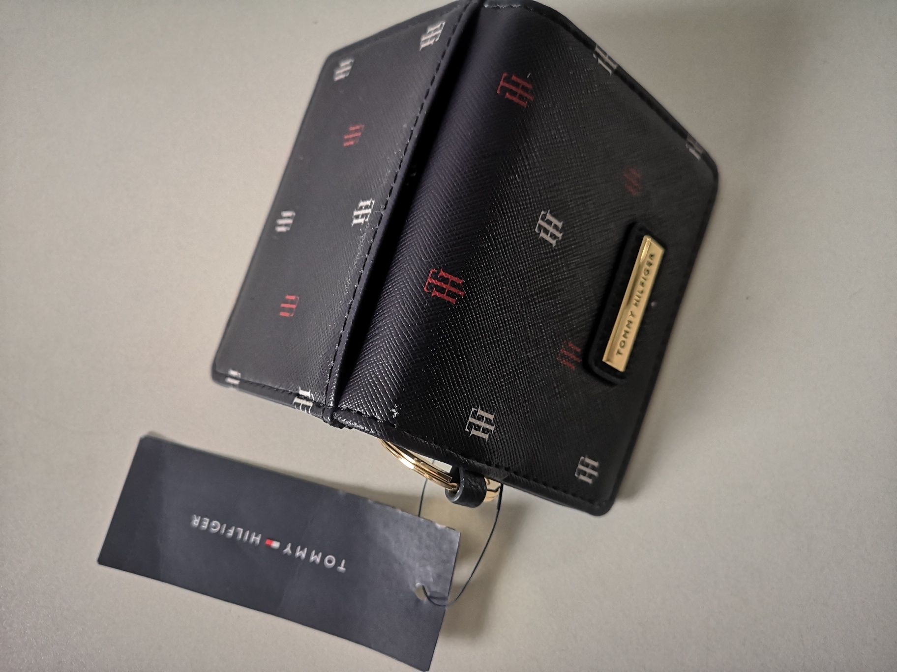 Tommy Hilfiger - nowy portfel/etui na karty na breloczku