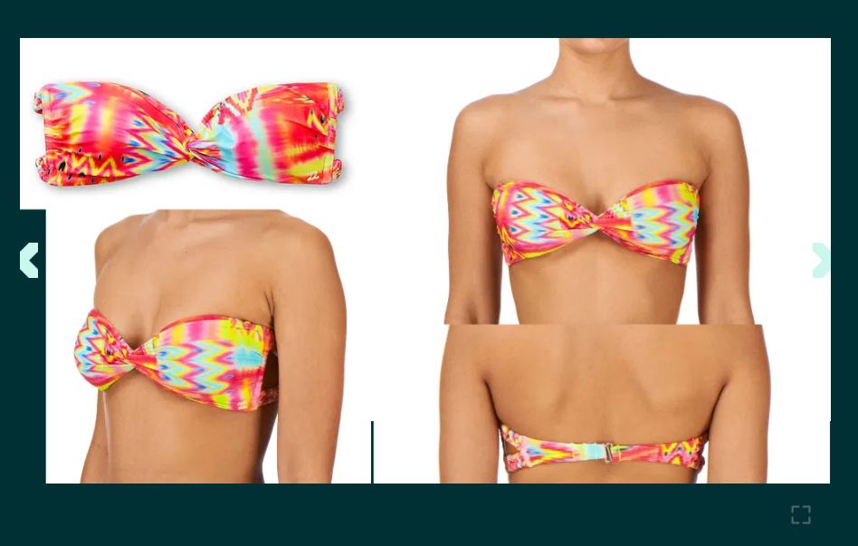 * * * * Novo Billabong Maya Bay Bandeau Bikini Top M * * * *