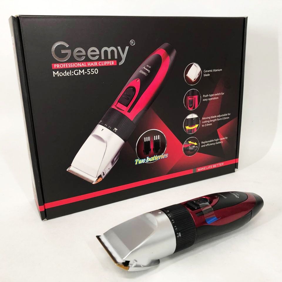 Професійна машинка для стрижки волосся GEMEI GM-550 з двома акумулятор