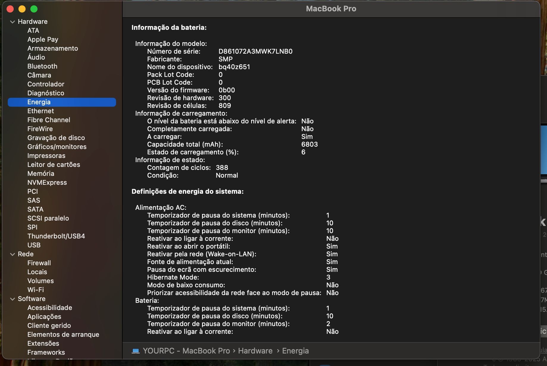 Portátil MacBook pro 2019
