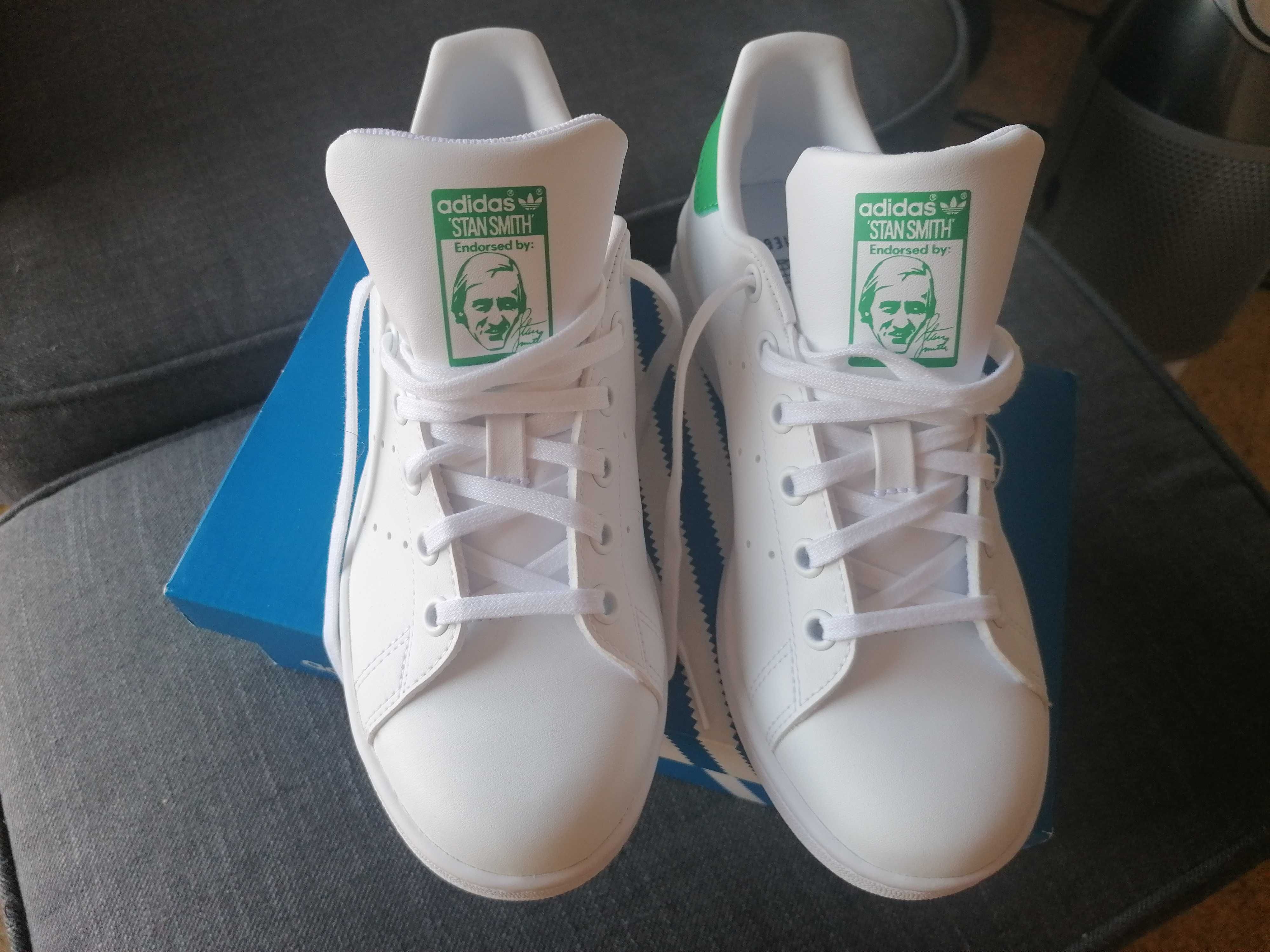 Stan Smith J Branco/Verde Novos 36