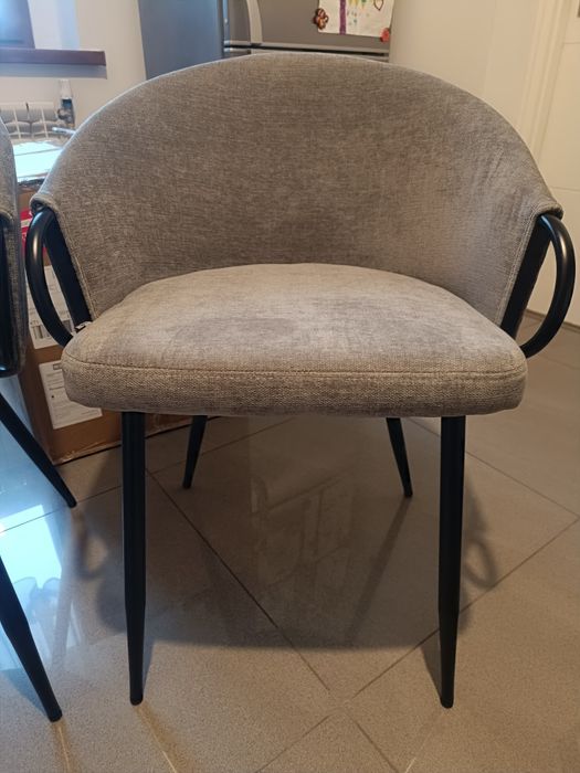 Nowe! Krzesła szare kubełkowe