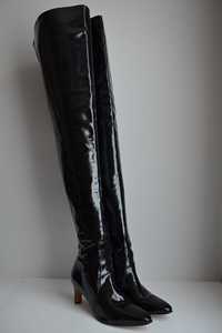 Famous Jean Gaborit vintage thigh high boots patent leather