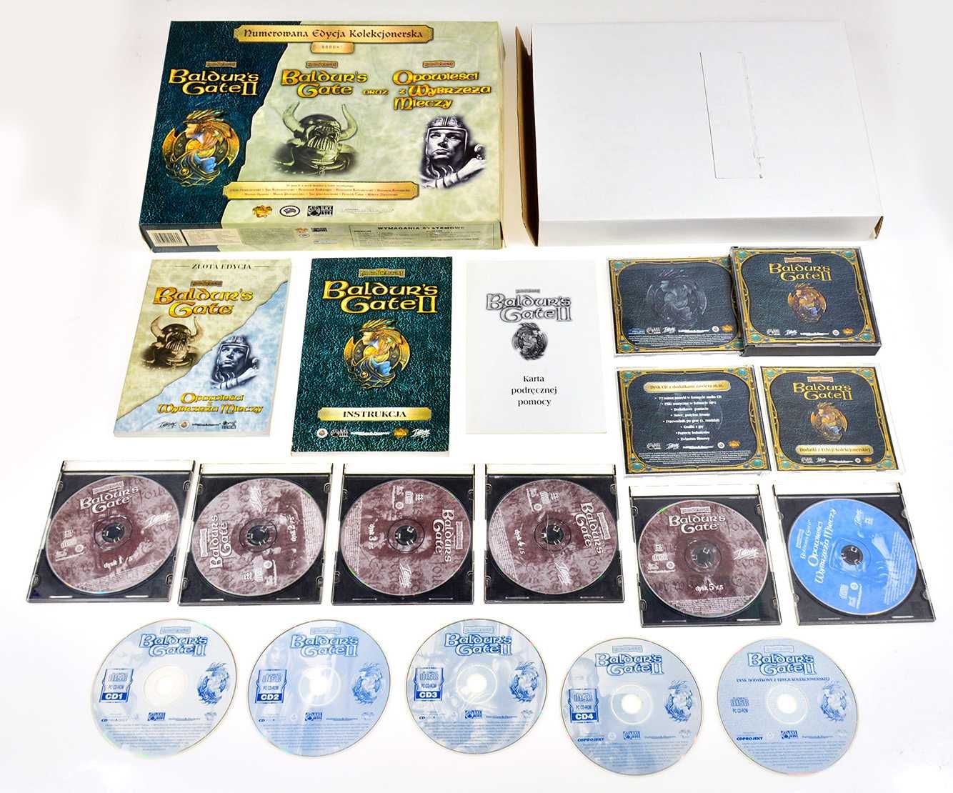BALDUR'S GATE I & II - edycja kolekcjonerska - duży big box PL, 11 CD