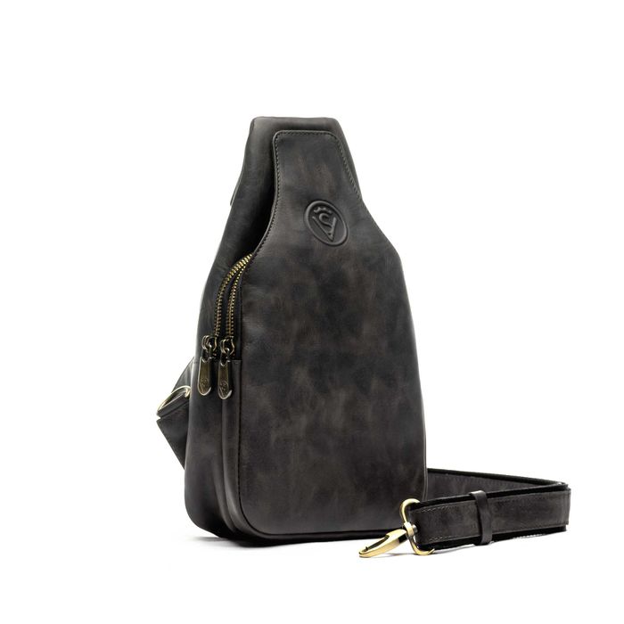 Сумка кожаная слинг мужская / Шкіряна чоловіча сумка через плече VS095