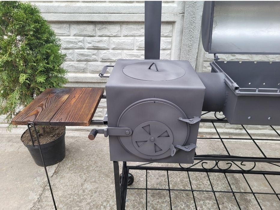 ДУЖЕ ЯКІСНИЙ! Шикарний Мангал Гриль Коптильня з Пічкою під Казан