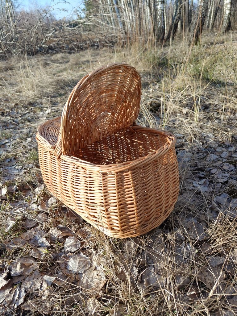 Kosz wiklinowy piknikowy