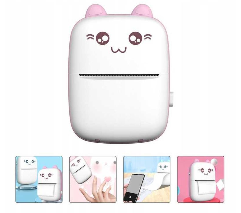MINI DRUKARKA TERMICZNA DO ZDJĘĆ 
+ 6 rolek papieru termicznego GRATIS