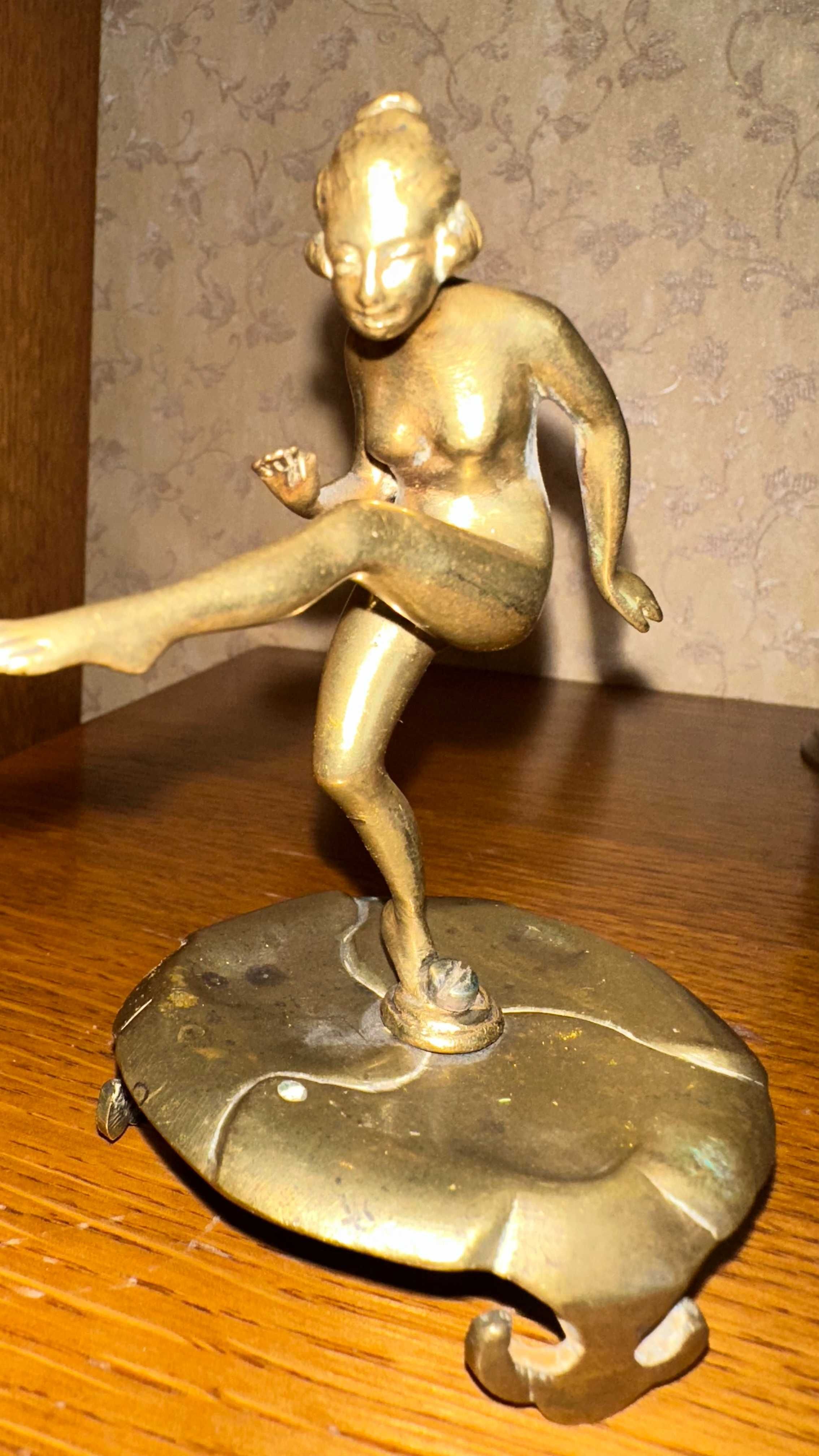Скульптура, фигура обнаженная танцовщица бронза