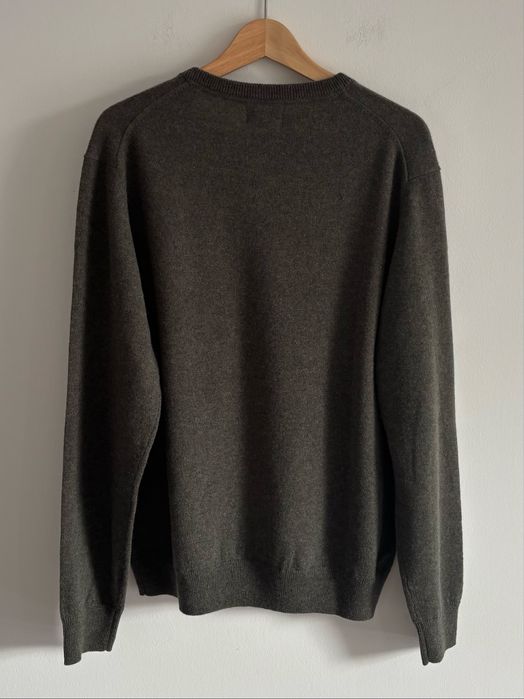 Sweter kaszmirowy męski w kolorze khaki Magaschoni rozmiar L