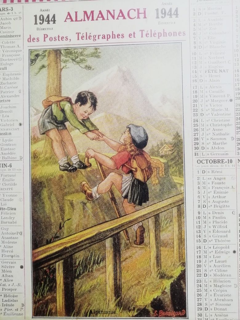 XX w. II wojna światowa - Almanach francuskiej poczty 1944 rok