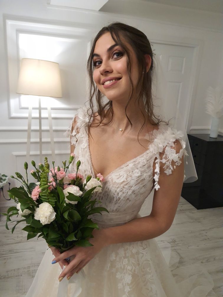 Весільна сукня, весільне плаття, wedding dress, кремового відтінку