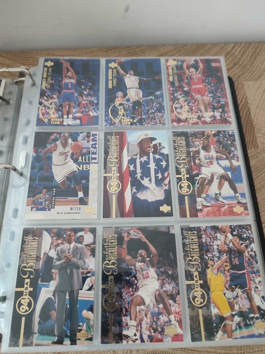 Karty koszykarskie NBA 117szt retro stan bdb