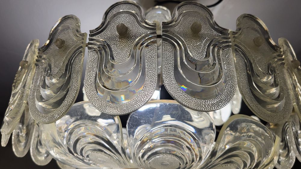 Люстра под хрусталь (пластик) времен СССР