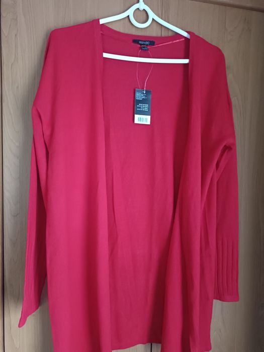 Żakiecik narzutka czerwony roz M -L