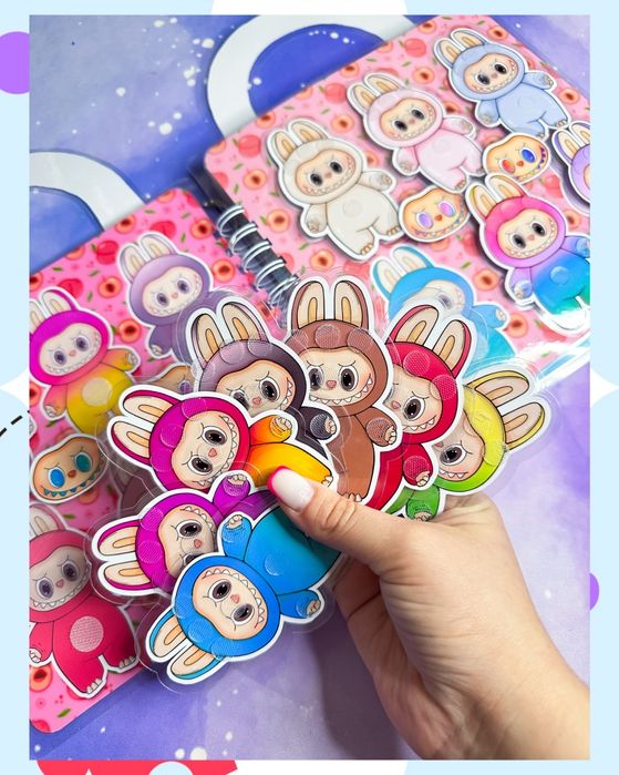 Książka na rzepy Labubu torebka. Lamibook