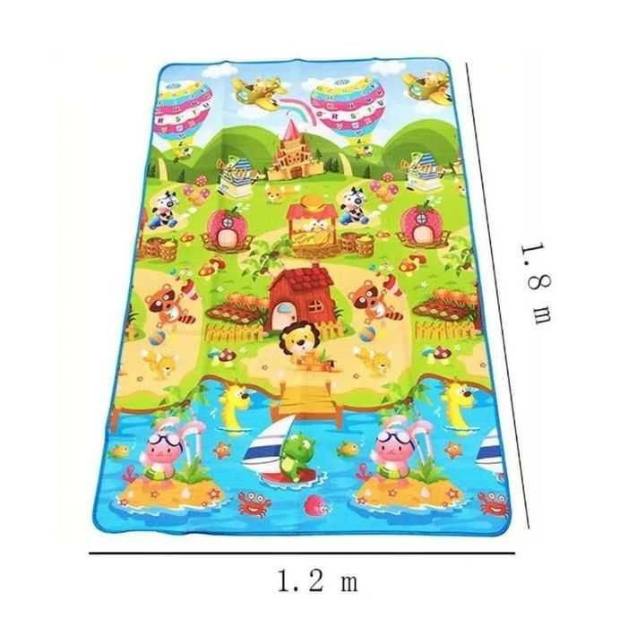 Дитячий барвистий ігровий килим 180*120*0.3 см
