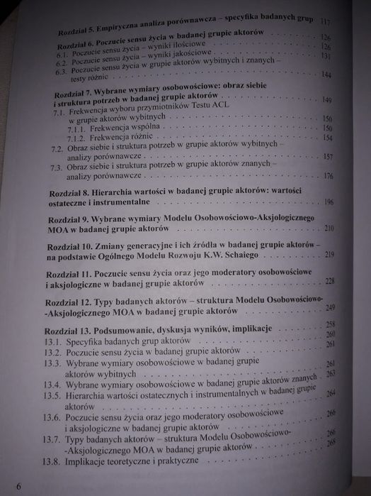 20 lat później- osobowość i hierarchia wartości wybitnych aktorów