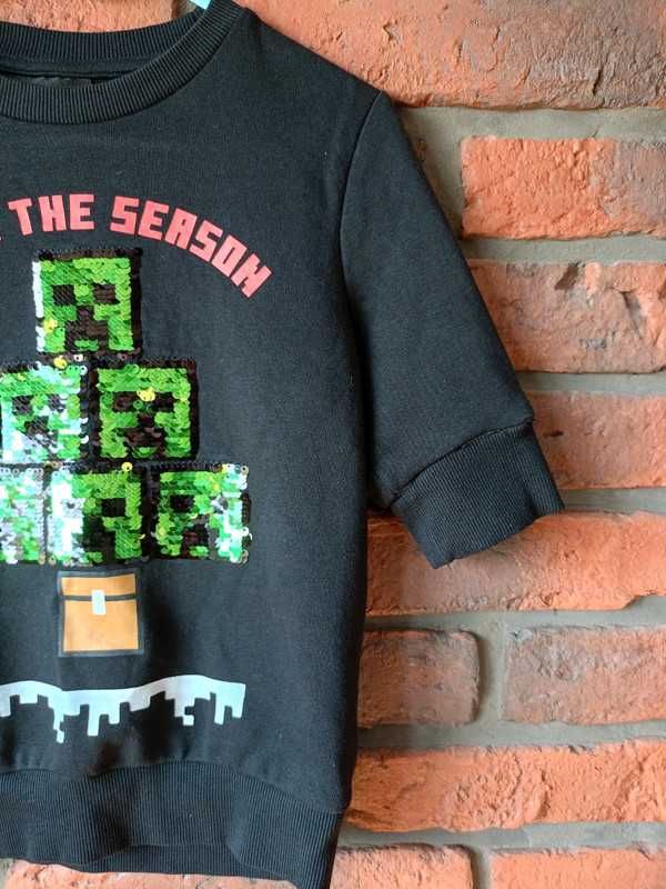 Bluza Minecraft cekinowa cekiny chłopięca