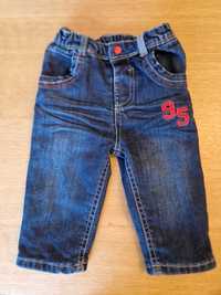 Ocieplane jeansy dla chłopca 6-9 m