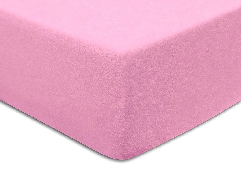 Prześcieradło frotte z gumką 60x120 kolor Jasny róż
