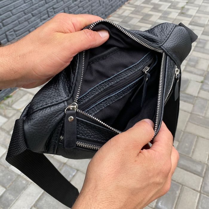 Бананка сумка шкіряна через плече слінг Turtle 2.0