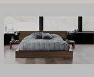 Sommier c/ colchão visco elástico cama Limo Walnut BoConcept Queenbed
