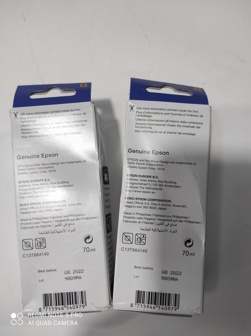 Tinteiros Epson Ecotank 664 Originais - Novos