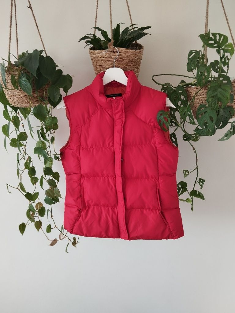 Jesienny, pikowany bezrękawnik, czerwony, kamizelka pikowana r.38/40 L