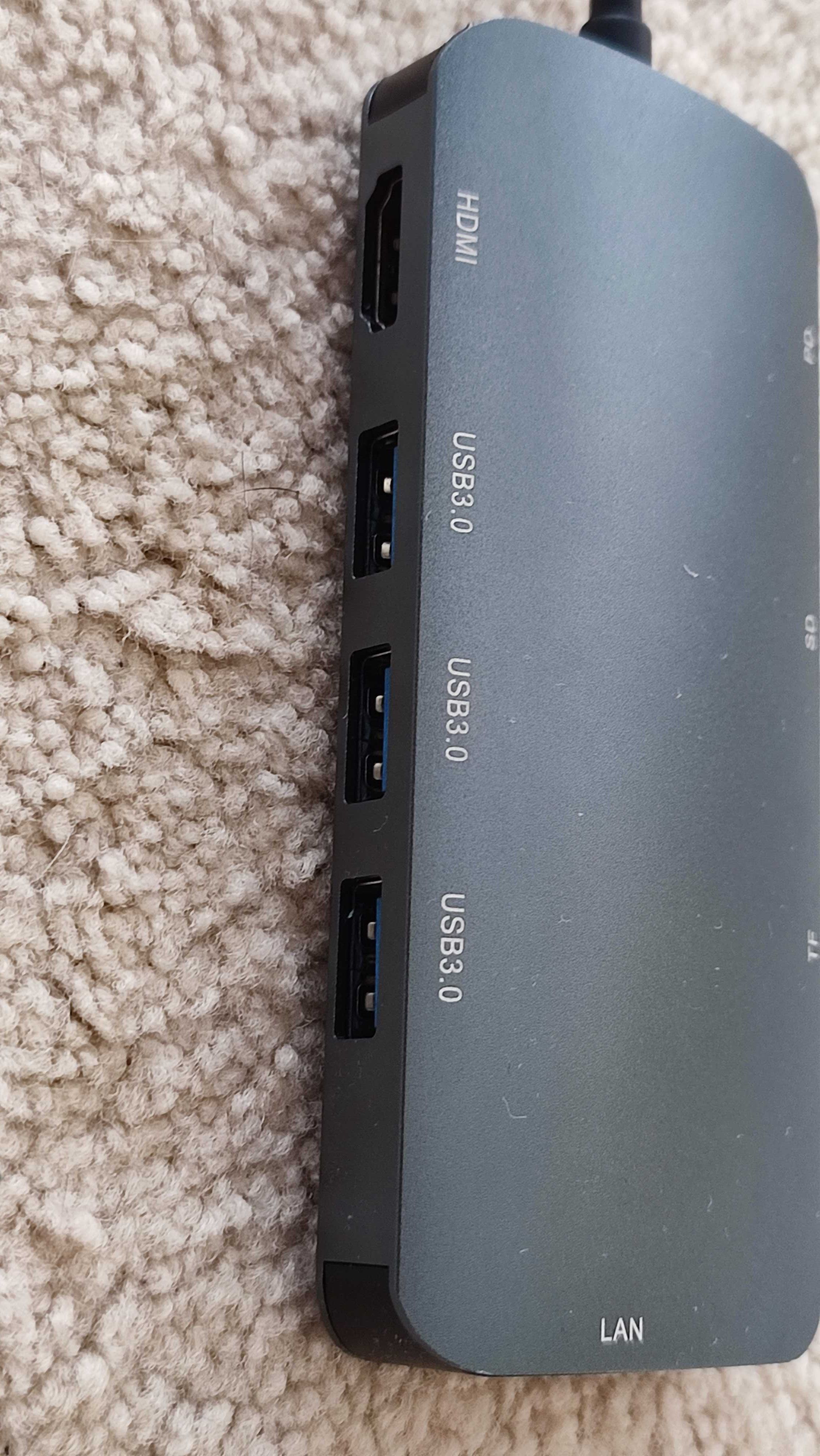 Adapter HUB USB C 8w1 4K HDMI PD 100 W USB 3.0 5 Gb/s