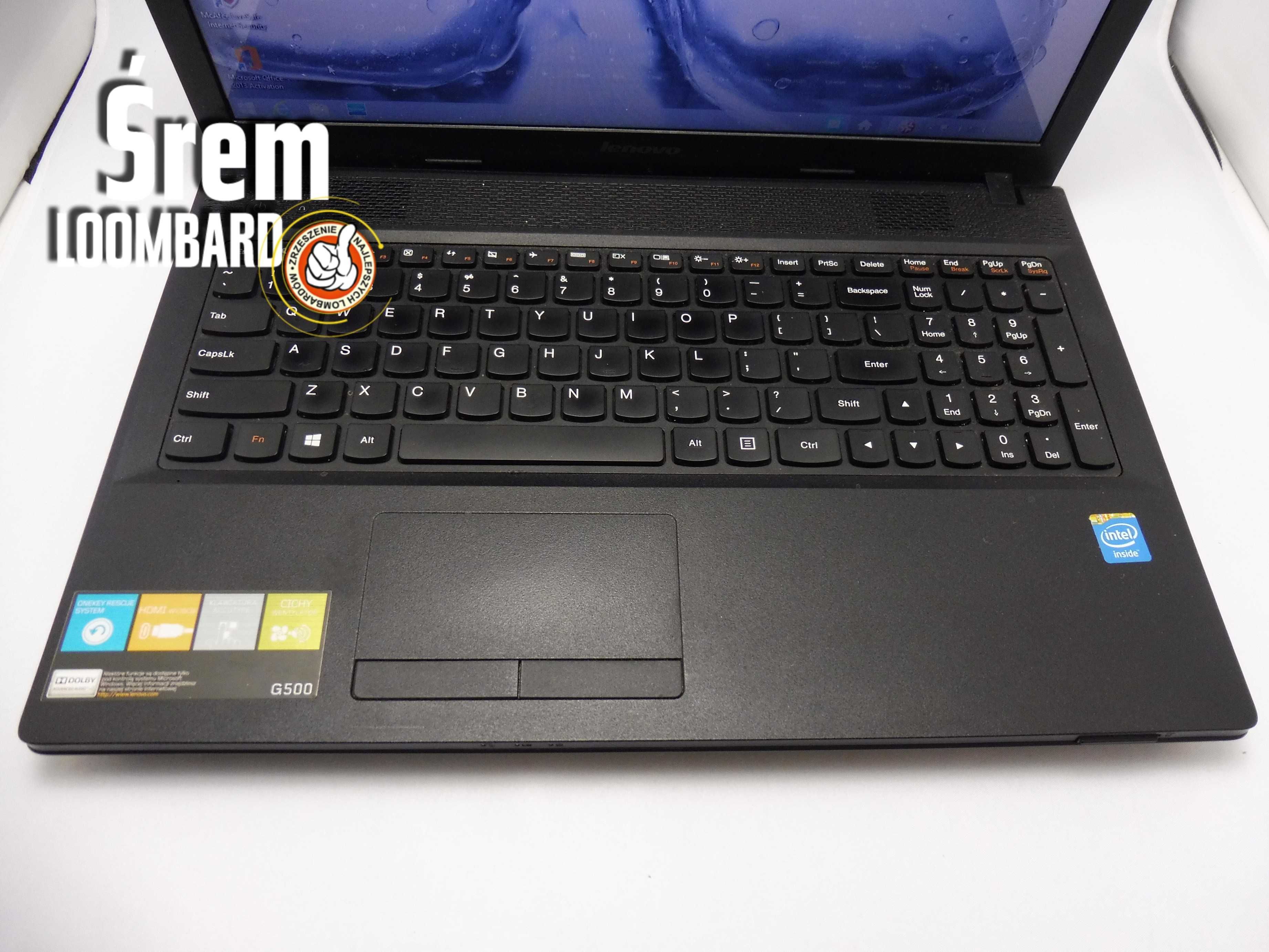 Laptop Lenovo G500, 4GB/500GB HDD, Win 8, Intel Celeron, Ład!