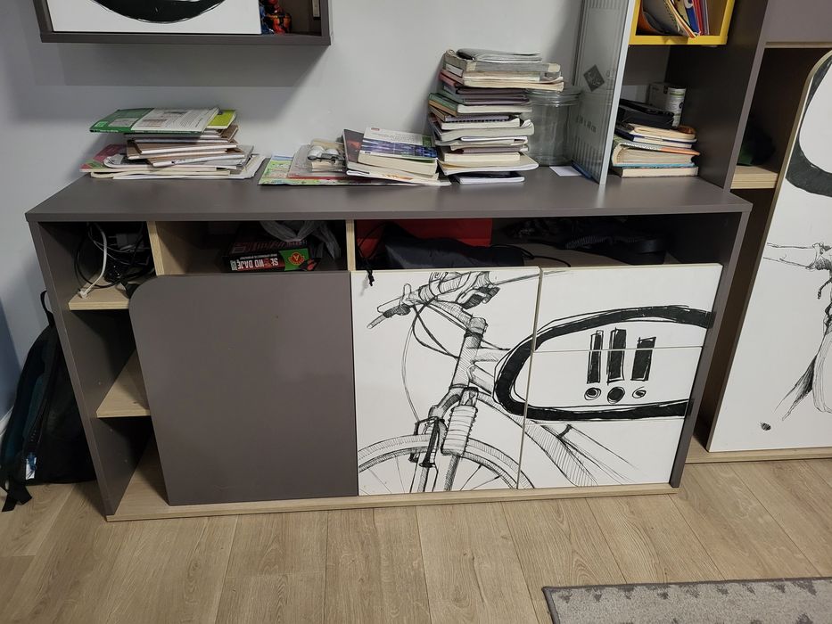 Meble młodzieżowe Vox Graffiti stan bardzo dobry+ duży zestaw 9 sztuk