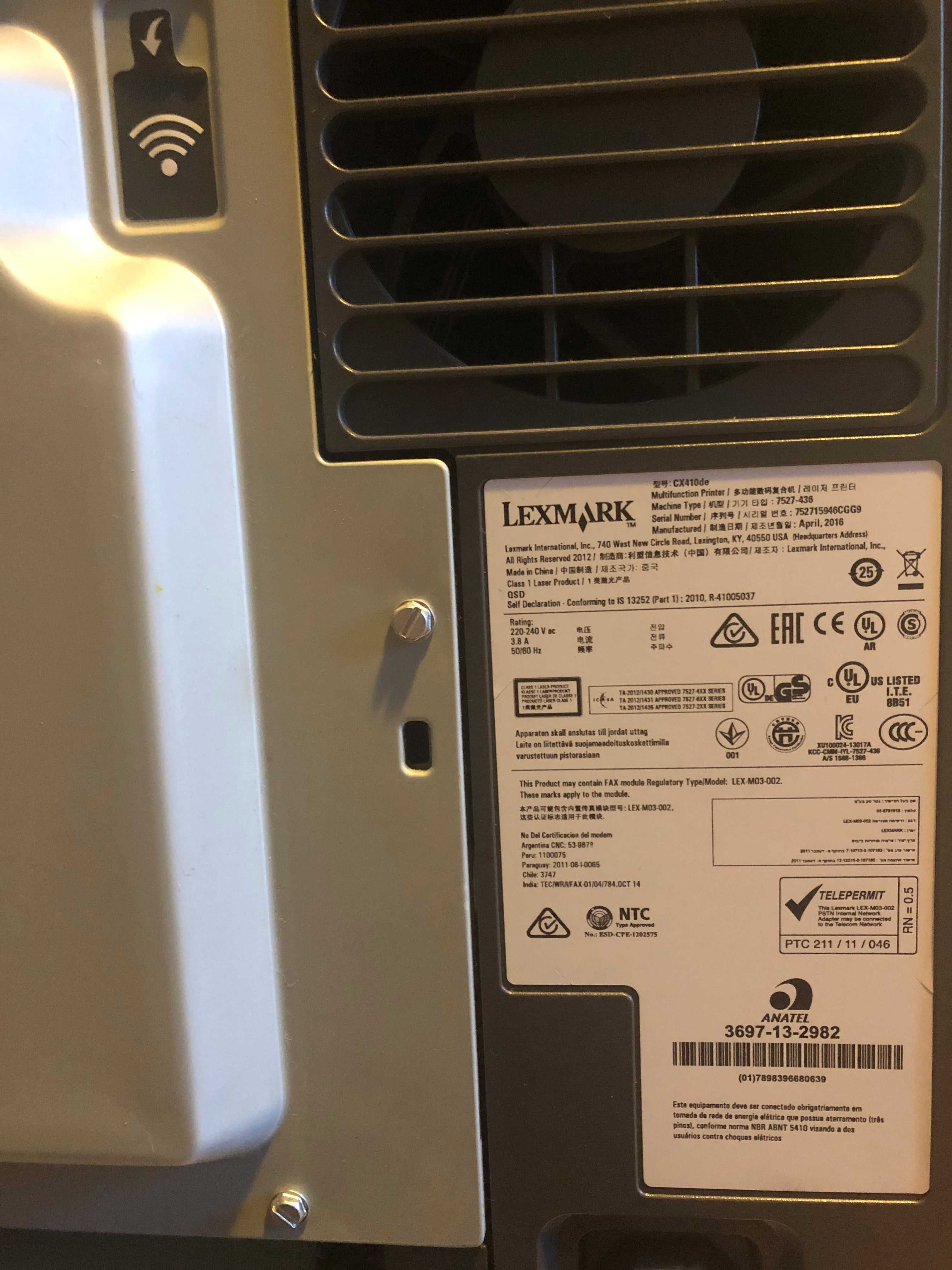 Urządzenie wielofunkcyjne Lexmark CX410de Drukarka Laserowa Kolor