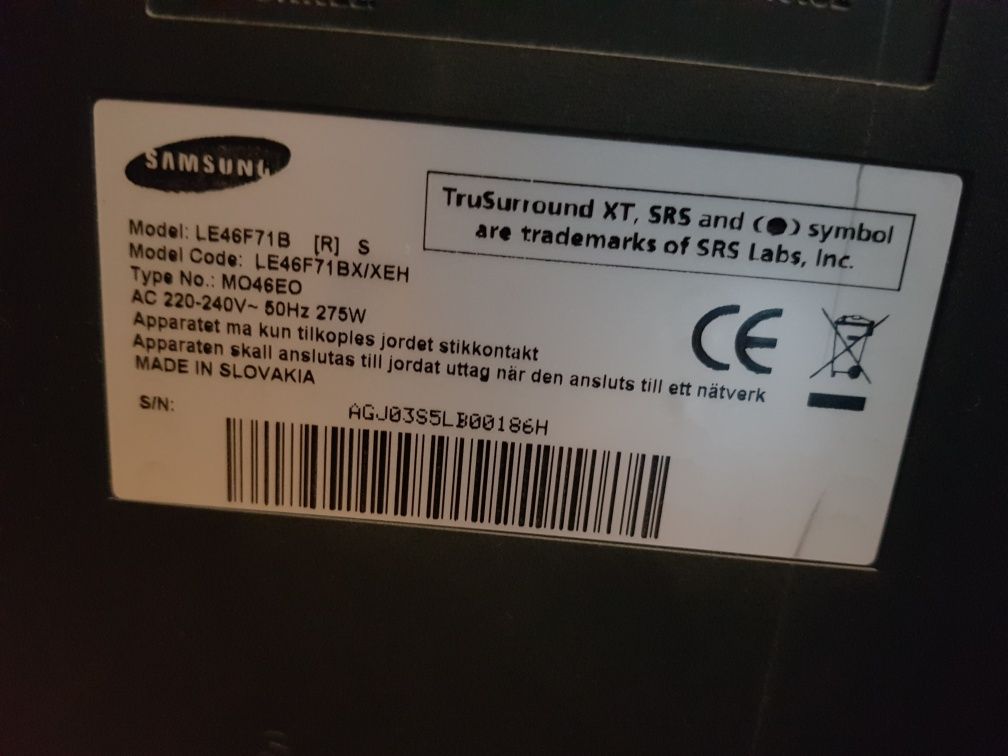 Sprzedam telewizor Samsung LE46F71B